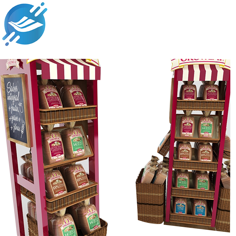 China Custom Chocolate Candy Jam Chewing Gum Potato Wood Chips Display Stand Rack (5)