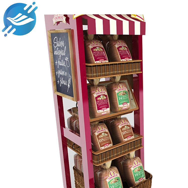 China Custom Chocolate Candy Jam Chewing Gum Potato Wood Chips Display Stand Rack (6)