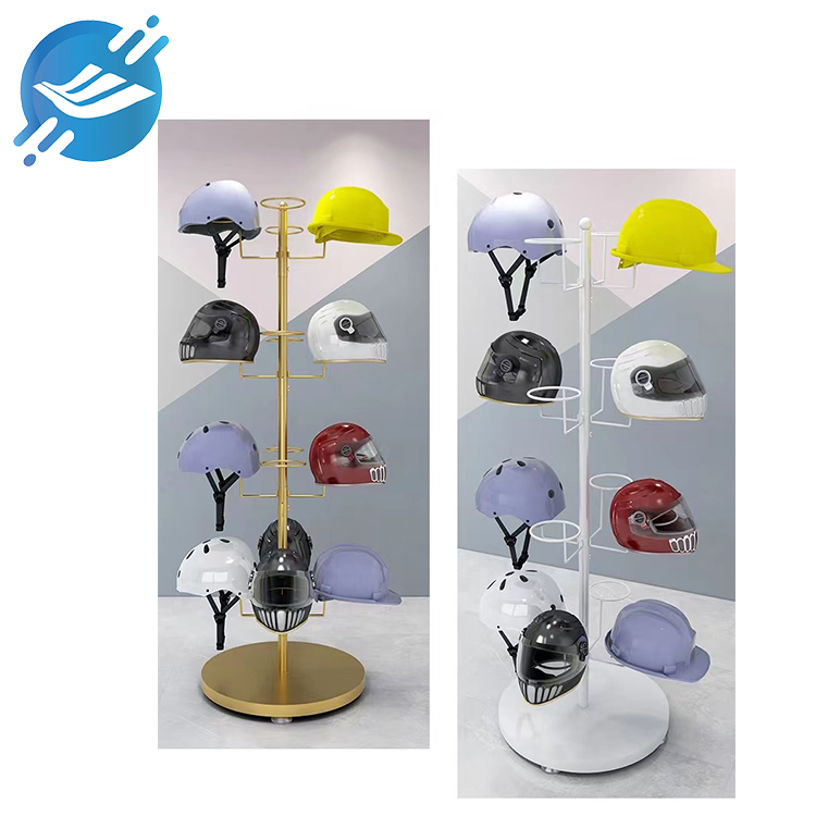 Expositor metálico con ramas para casco (7)