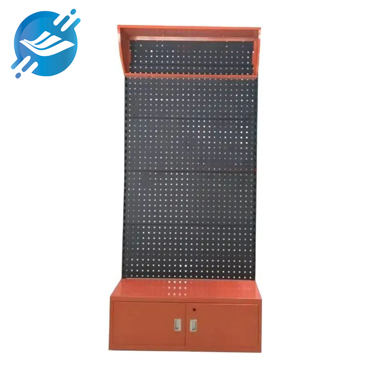 1. Displaystativet til hængende værktøj er lavet af metal 2. Materialetykkelsen er omkring 1,2 mm-1,5 mm, du kan selv vælge den ønskede tykkelse.3. Stærk struktur og stærk stabilitet 4. Moderne design, high-end display 5. Høj fleksibilitet, aftagelig og justerbar 6. Hoveddelen bruger sort perforeret plade som bagpanel med orange-rød dekoration på bunden og toppen.7. Multifunktionel, visning og opbevaring 8. Bred anvendelighed, visning af forskellige typer produkter 9. Bred vifte af anvendelsesscenarier 10. Med tilpasning og eftersalgsservice