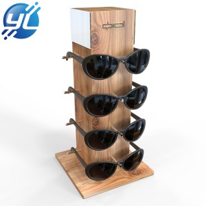 OEM Quality Retail Chain Store glasses display rack Wooden Sunglass Display Stand
