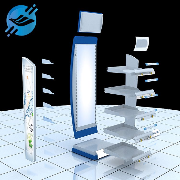 1. Shampoo display stand is made of metal & PVC & LCD screen
2. Sturdy structure, strong stability, long service life, no shaking
3. Laminates are free to adjust, high flexibility
4. Free design
5. LCD display can repeat the function, characteristics, instructions for use of the product
6. Simple installation, can provide installation video or installation instructions
7. Strong applicability
8. Wide range of applications
9. With customization and after-sales service function