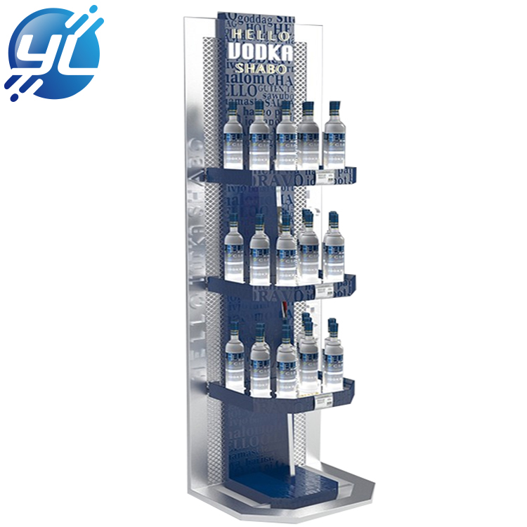 Wine display stand made of stainless steel and acrylic
large storage capacity
Wide range of display racks
clear hierarchy
Bottom V-shaped design, solid and durable structure
Head exclusive LOGO
