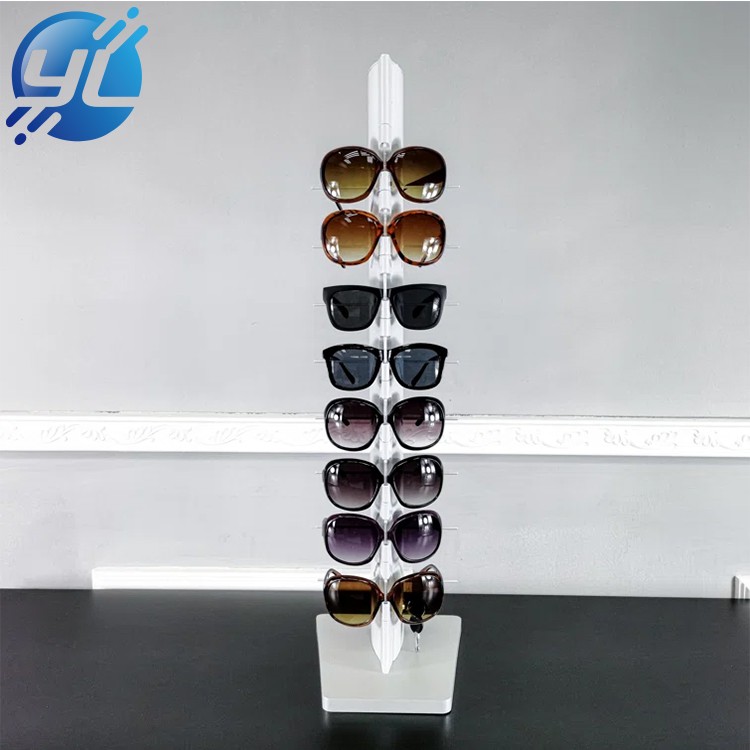 Glasses display stand: 8 pairs of glasses can be placed
                           Made of aluminium and steel wire
                          28'' H x 8'' W x 9'' D
                            Wide range of use
                           Small footprint
                            Easy to install