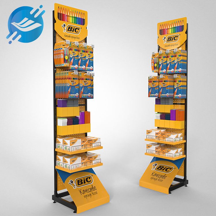 1. Stationery display stand made of metal & acrylic
2. Strong structure, durable and stable
3. High flexibility, can adjust the quantity and height at will
4. Bottom leveling feet can protect the ground from scratching and also make the display stand more stable.
5. Free design
6. Unique design, can measure the height
7. Strong applicability
8.Wide range of display
9.Provide after-sales and customized service