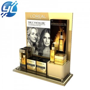 Custom Cosmetics Display Stand For Sale With Luxury Cosmetic Display Shelf