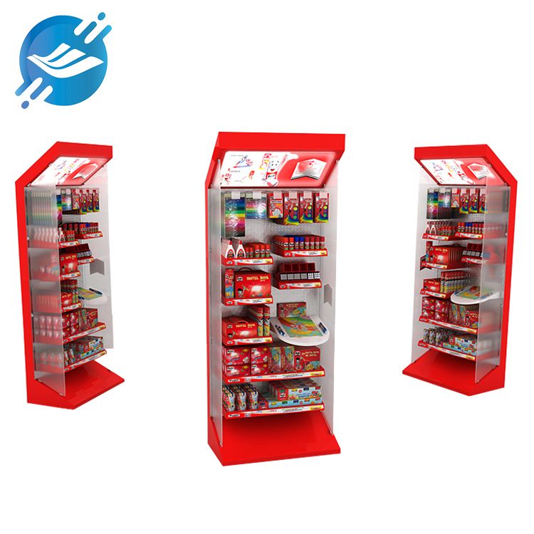 1.Stationery display stand made of metal & acrylic &LED
2. Strong structure, durability and stability
3. Layer height can be adjusted freely
4. Transparent acrylic on both sides, high acrylic clarity
5. Free design
6.Many styles to meet different aesthetics and needs
7. Red color design, eye-catching fit the product animation character
8. Strong functionality, can be displayed, can be stored
9. Strong flexibility, the back plate is made of perforated board
10. Strong applicability
11. Wide range of application scenarios
12. With customization and after-sales service function