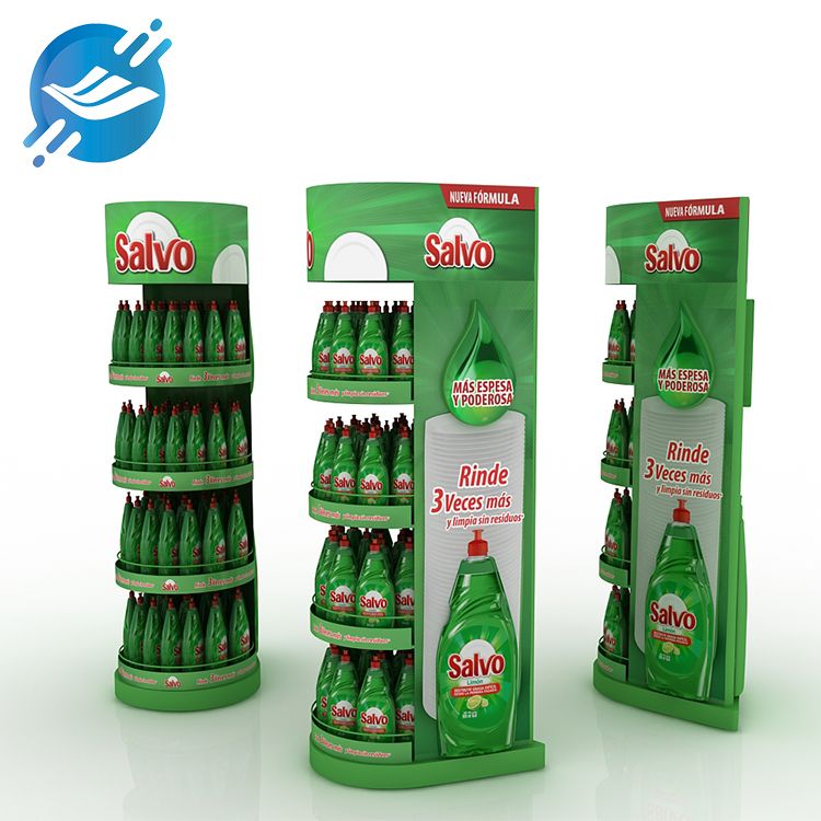 1.Detergent display rack made of metal & MDF & PVC
2. Solid structure, durable, sturdy, strong load-bearing capacity
3. Each layer has a load capacity of 30KG.
4. Green design, giving people the feeling of environmental protection and cleanliness
5. Free design
6. Large capacity, multi-layer space
7. Iconic teardrop design, in line with product features
8. Strong applicability
9. Wide range of applications
10. With customization and after-sales service function