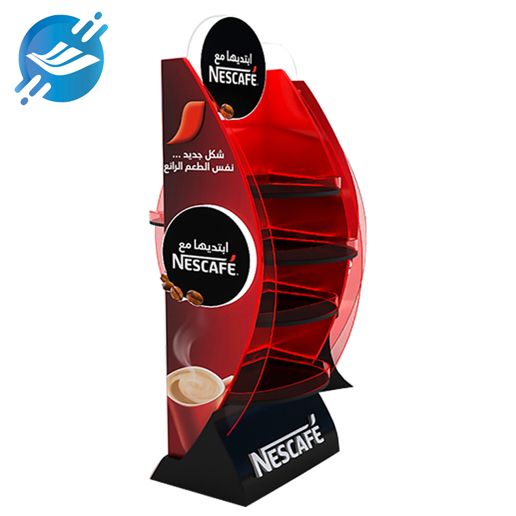 1. Coffee display stand made of metal, acrylic and LED material
2. Strong and durable structure with high smoothness
3. Each layer has a load capacity of 10KG and is protected by a guard rail to prevent products from slipping off
4. Metal high temperature baking paint, dust-proof, moisture-proof, rust-proof, corrosion-proof
5. Red and black colour matching, consistent with the packaging
6. Free design or drawing processing
7. Display a variety of coffee, such as mocha, latte, original, American style, etc.
8. Suitable for office buildings, boutiques, coffee exhibitions, cafes, shopping malls, etc.
9. With customization and after-sales service function