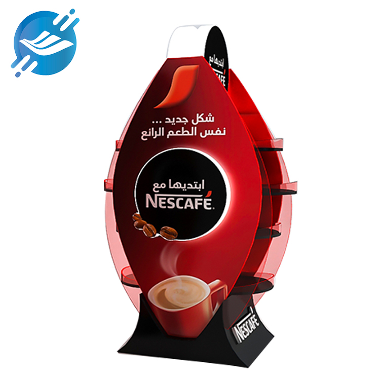 1. Coffee display stand made of metal, acrylic and LED material
2. Strong and durable structure with high smoothness
3. Each layer has a load capacity of 10KG and is protected by a guard rail to prevent products from slipping off
4. Metal high temperature baking paint, dust-proof, moisture-proof, rust-proof, corrosion-proof
5. Red and black colour matching, consistent with the packaging
6. Free design or drawing processing
7. Display a variety of coffee, such as mocha, latte, original, American style, etc.
8. Suitable for office buildings, boutiques, coffee exhibitions, cafes, shopping malls, etc.
9. With customization and after-sales service function