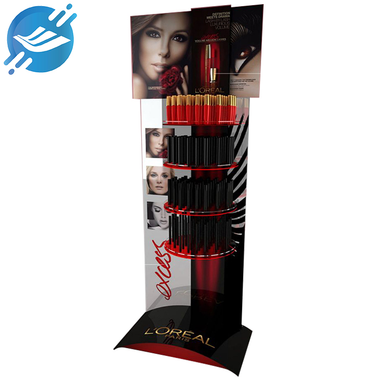 Black and red acrylic cosmetic lipstick floor display standcabinet (4)