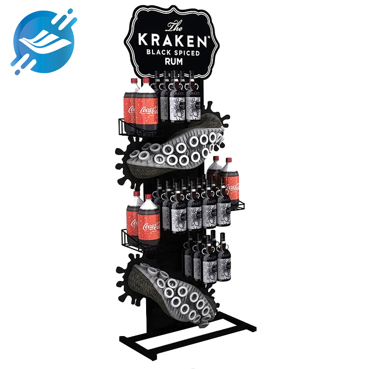 1. Metal, PVC material
2.Single side display with hook and basket
3. Strong load-bearing capacity, can bear 30KG
4. Six layers of storage, large capacity
5. Bottom leveling feet protect the ground and make the display stand more stable
6. Black and white color matching, unique design
7. Display various drinks
8. Suitable for many occasions
9. Customized service