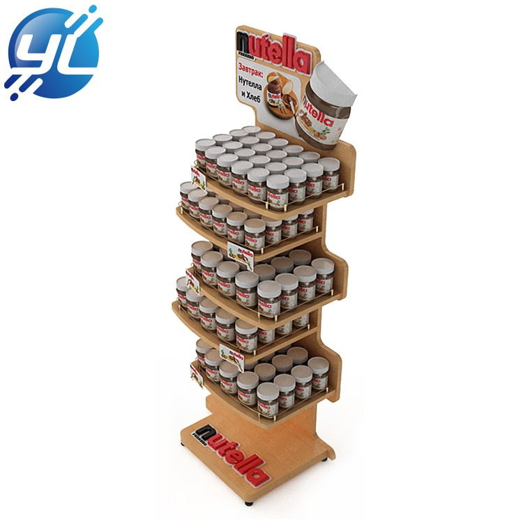 Eyecatching Custom Chocolate Candy Jam Chewing Gum Potato Ketchup Metal Chips Sauce Display Stand Rack (3)