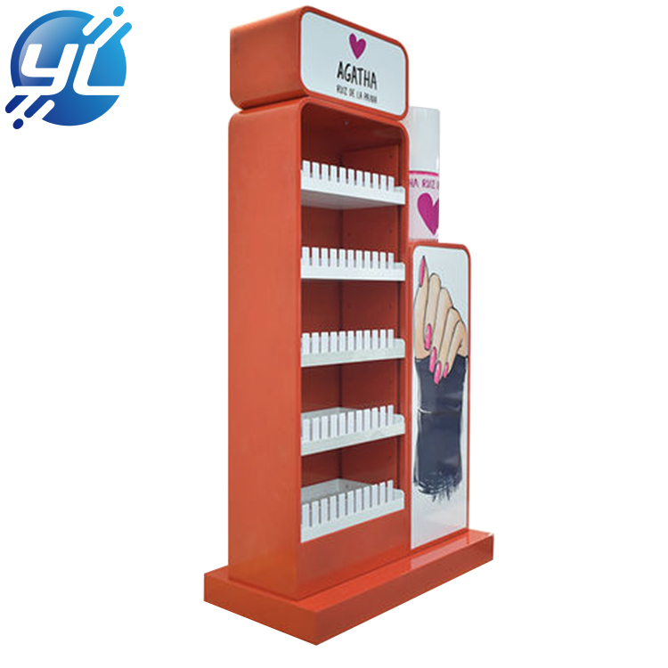 1. Nail polish display stand: made of metal + acrylic combination
2. Bottom bearing capacity, strong and durable
3. A total of 4 layers can hold a variety of products
4. Free technical appearance renderings
5. Easy to clean