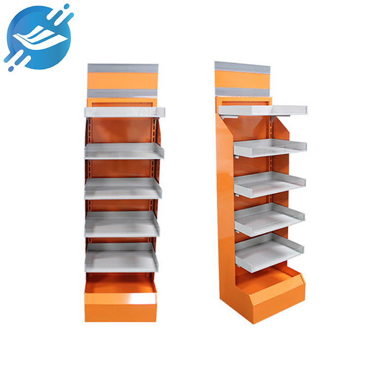 1. Food display rack made of metal cattle
2. High temperature spraying, rust-proof, dust-proof and environmentally friendly
3. There are five layers in total and the height of each layer can be adjusted
4. Bright and colourful design, attractive to the eye
5. The design is simple in structure and easy to assemble
6. It can display all kinds of food, drinks, candies, biscuits, chips, etc.
7. It is suitable for supermarkets, shopping malls, convenience stores, milk tea shops, etc.
8. With the function of customization and after-sales service
9.KD transportation to reduce cost