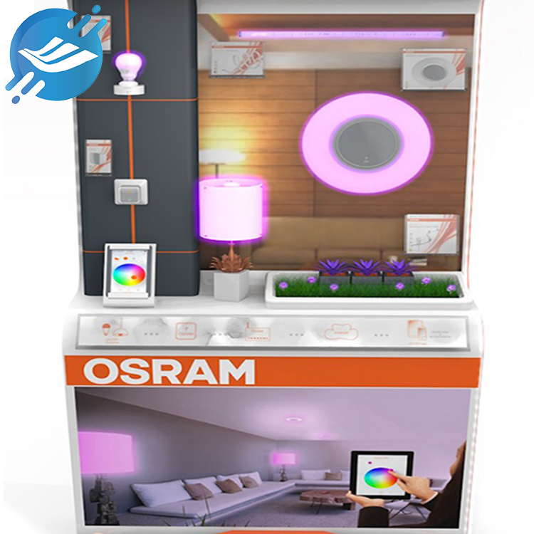 1. led display stand made of wood & led
2. Stylish and warm design
3. The overall structure is strong and stable, with LEDs installed on both sides to support the product grade
4. Free design or processing
5. Display small lamps, such as wall lamps, light bulbs, table lamps, etc.
6. Used in shopping malls, exhibitions, home decoration, lighting shops, etc.
7. Each product has a description board next to it
8. Customised exclusive LOGO
9. KD transport to reduce costs