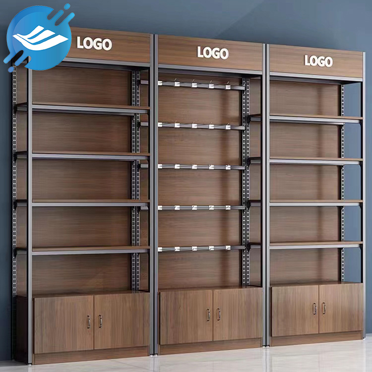 Floor to ceiling display shelves made of metal & MDF board for various commodities (4)
