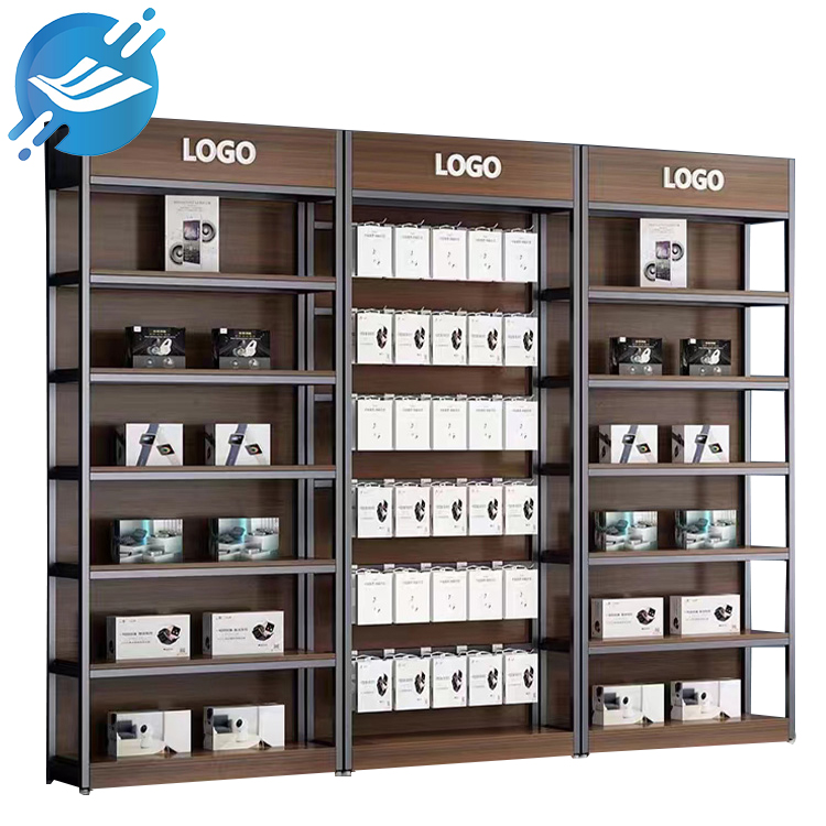 Floor to ceiling display shelves made of metal & MDF board for various commodities (5)