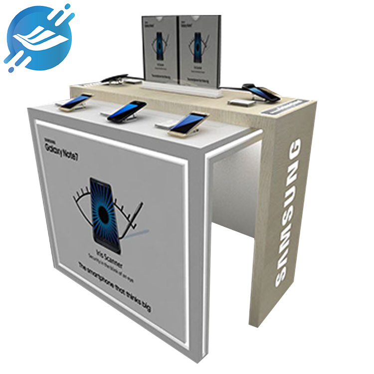 High-tech mobile phone display stand in acrylic and MDF panels (6)