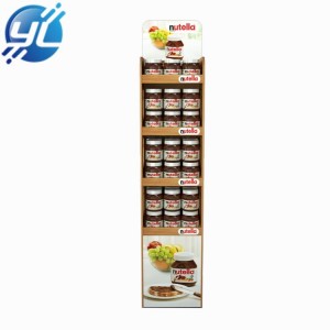 Floor Wooden Snack Can Jam Display Stand for Store