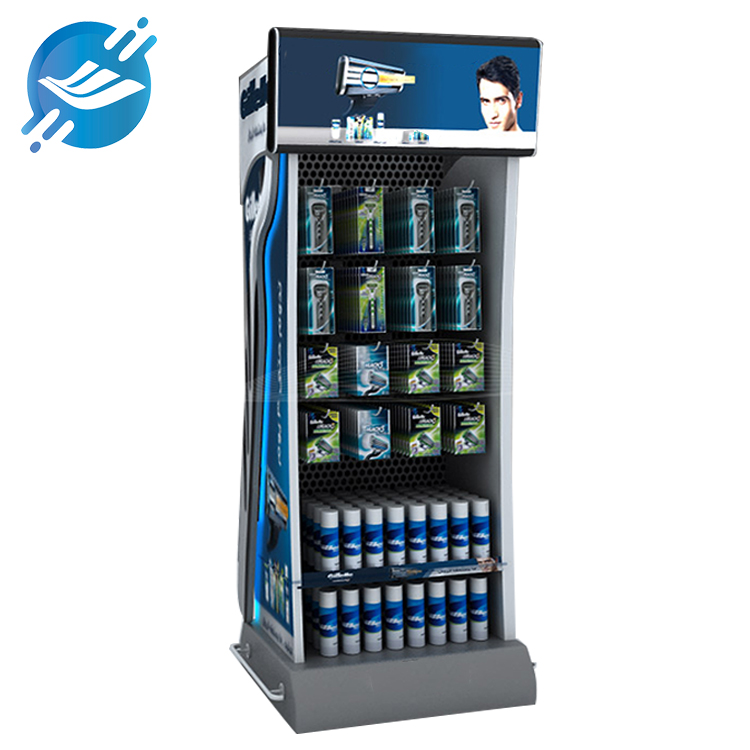 1.The razor display stand is made of metal & PVC & acrylic & LED
2. Metal high temperature spraying surface is smooth, dustproof, rustproof, corrosion resistant and not easy to fade
3. The overall structure is strong and solid, stable and strong
4. The combination of hook and laminate can be adjusted freely
5. Space grey and blue match, full of technology
6. Single-sided display and double-sided display
7. Mainly available in welding and painting processes
8. Display men's razors, shaving creams, women's hair removal creams, wash and care, etc.
9. Suitable for department stores, supermarkets, convenience stores, specialty shops, counters, etc.
10. With customization and after-sales service
