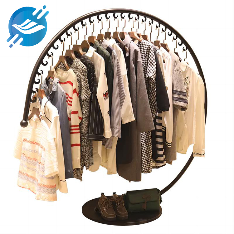 1. The clothes display rack is made of metal iron tube
2. Novel and special shape design
3. Strong structure, strong stability, strong bearing capacity
4. The distance between the hooks is one to one, and the bearing capacity is strong
5. Free design
6. Wide applicability
7. Many application scenarios
8. With customization and after-sales service