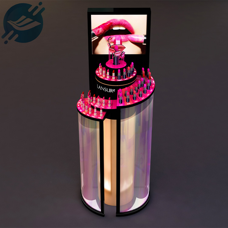 1. Material: metal and acrylic
2. Spiral cylindrical design in black and pink
3. High-temperature spraying powder, both environmentally friendly and moisture-proof, rust-proof, corrosion-proof, not easy to fade
4. Large capacity, can hold 70 lipsticks, layered
5. There is a card slot to prevent lipsticks from falling off
6. Free design or drawing processing
7. Can display lipstick, lip balm, perfume, spray, mouthwash, etc.
8. Used in shopping malls, boutiques, cosmetic shops, shopping centres, beauty salons, counters, etc.
9. With the function of customization and after-sales service