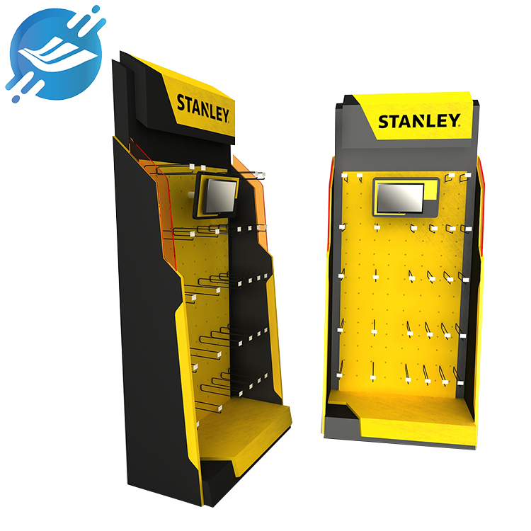 1. The accessory display stand is composed of MDF, metal hook, LCD screen and acrylic
2. The display stand can be combined freely
3. The backboard can be a perforated board or a laminate
4. Firm structure, strong bearing capacity
5. Free design
6. Display various tools and accessories
7. Suitable for various shops, tool rooms, garages, etc.
8. Bright yellow adds warmth
9. Accept ODM, OEM