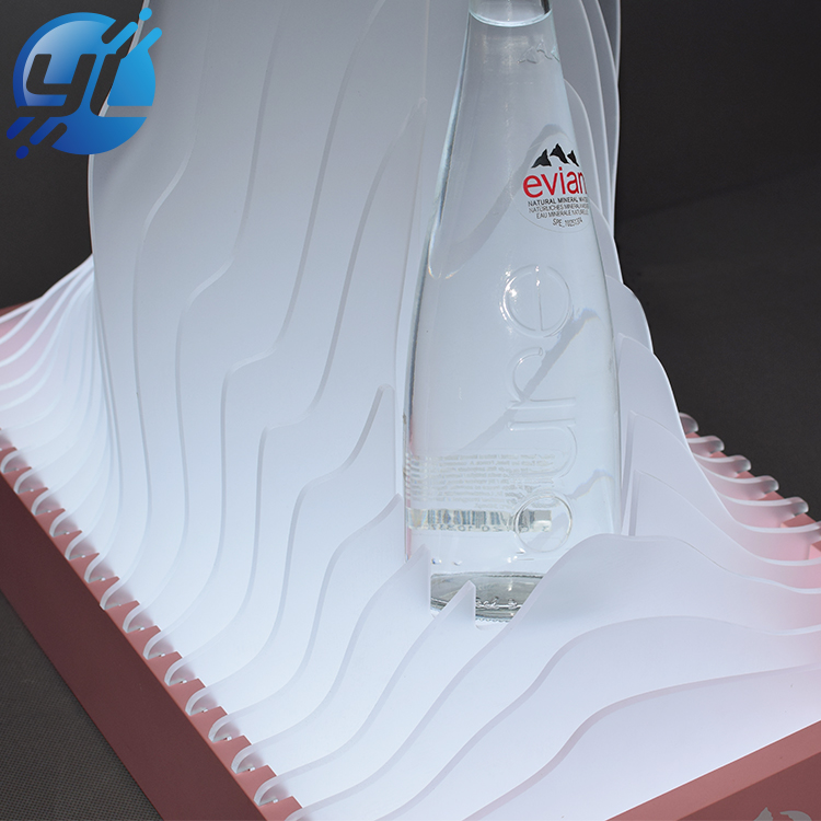 1.Water display stand available in a wide range of colours
2.Material is safe and environmentally friendly
3.Translucent acrylic
4.Long lasting and durable
5.E1 grade environmentally friendly pink solid wood