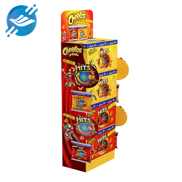 1. Snack display rack is made of paper
2. Green, environmentally friendly and recyclable
3. Lightweight and easy to move
4. Bright colors, eye-catching
5. Single-sided display, small footprint
6. Large capacity, limited load-bearing capacity, generally cannot exceed 6KG
7. High applicability, displaying a variety of products
8. Many application scenarios
9. With customized and professional after-sales service