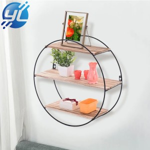 Factory wholesale Table Top Display Stand With Hooks - Wall mounted steel plank simple style storage display rack – Youlian Display
