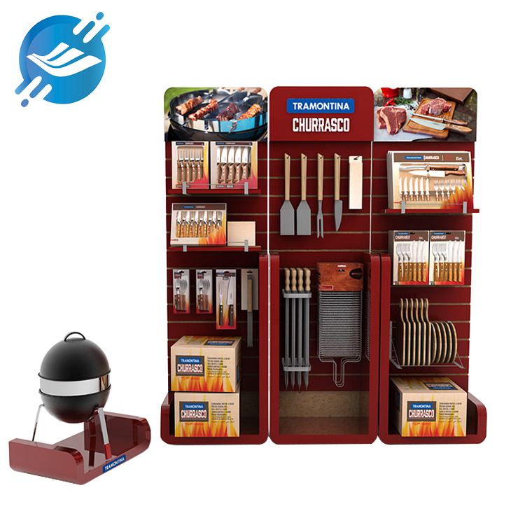 1. The kitchenware display stand is made of wood, metal, PVC
2. Strong structure, durable, strong stability, strong bearing capacity
3. Metal powder spraying, wood spraying oil, both environmentally friendly and moisture-proof, anti-rust, anti-corrosion, etc.
4. The laminate is combined with the hook, and the height of the laminate can be adjusted at will
5. Free design
6. Powerful function, single-sided display
7. Use a red theme to attract customers eye-catchingly
8. Wide applicability
9. Many application scenarios
10. With customization and after-sales service