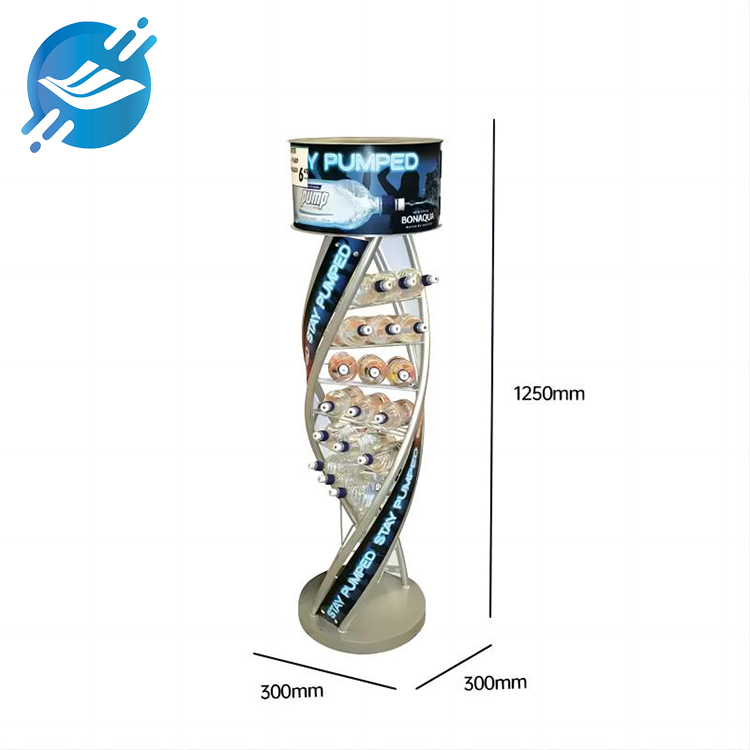 1. The beverage display stand is composed of stainless steel and stainless steel plate
2. Unique design, fashionable style
3. Strong bearing capacity, stable structure and durable
4. Spiral, can be displayed at 360°
5. Overall hollow, good ventilation effect
6. Free design
7. The bottom is thickened, the focus is stable, with casters, it is easy to move and takes up little space
8. Dust spraying, environmental protection, anti-rust, moisture-proof, dust-proof, anti-corrosion, etc.
9. Wide applicability
10. Many application scenarios
11. With customization and after-sales service