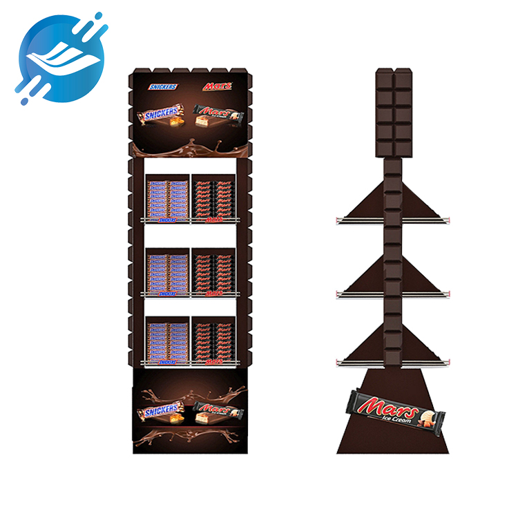 1. The chocolate snack rack is made of acrylic material, and the shelves are made of metal fences and acrylic bottom plates, which is safer and more solid.

2. Process: cutting, welding, hot bending, pasting, etc.

3. Two designs, choose according to different needs.

4. Large capacity, at least three floors, and single and double-sided display can be designed

5. Each layer will be appropriately tilted to facilitate better display and placement.

6. The main color is brown, which fits the product packaging.

7. Wide applicability, displaying multiple types of products

8. Wide range of application scenarios

9. Have customization and after-sales service