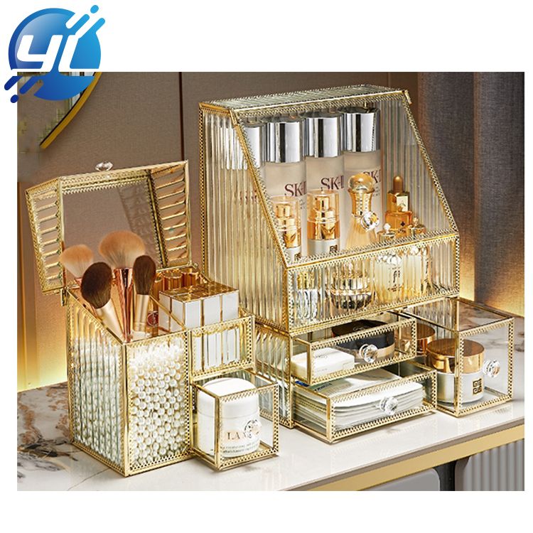 Tempered glass and metal cosmetic display box
Large capacity, many grids, clear classification
Combined Cosmetic Display Box
Cosmetic display box, dust-proof, moisture-proof and other functions
Metal electroplating, metal edging, make the product a higher level