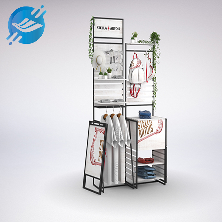 1. The material of the clothing and shoe storage rack is mainly a combination of metal iron pipes, MDF and PVC.

2. Strong structure, strong stability, easy to assemble

3. Powerful function, can be displayed and stored. Suitable for clothing stores and home use.

4. Large capacity, combined with hooks and shelves for display

5. Detachable and independent display, overall European style, simple and elegant

6. The design is more practical and occupies a small area.

7. Wide applicability, displaying various types of products

8. Wide range of application scenarios

9. With customization and after-sales service
​