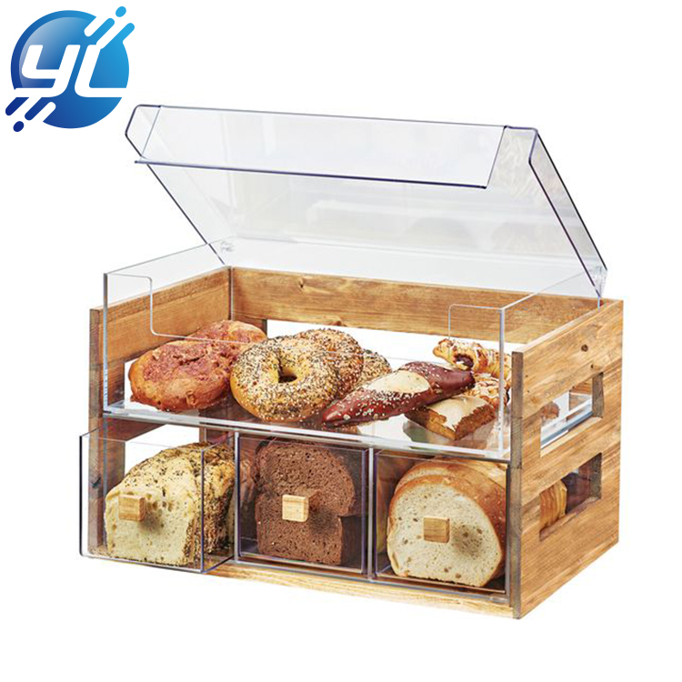 Acrylic food display stand.
Large storage space
Wide range of applications
Thickened acrylic board, not easy to break, safe and sanitary, tightly sealed edges, isolate mosquitoes, flies
Rounded edges and corners, fine polishing
Two layers of shelf design effect is not the same as the top layer uncovered to take the food convenient
Transparent acrylic, easy to identify food
Source manufacturers, professional customization
